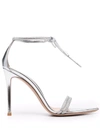 Gianvito Rossi Montecarlo Crystal-embellished Suede And Satin Sandals In Silver