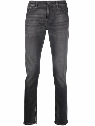 7 For All Mankind Ronnie Rebel Skinny Jeans In Black