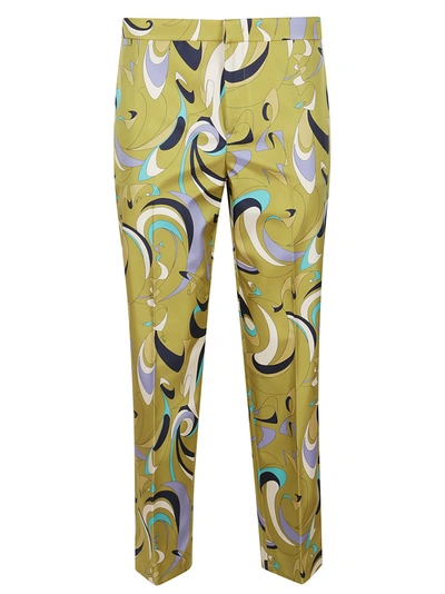 Emilio Pucci Allover Printed Trousers In Multi