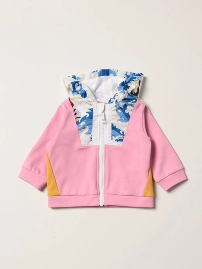 Emilio Pucci Babies' Jumper In Multicolor Cotton In Pink