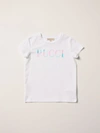 Emilio Pucci Kids' Cotton T-shirt With Logo In White