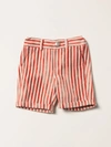 FAY SHORTS IN STRIPED COTTON AND LINEN,C69893014