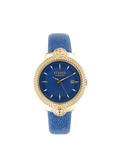 Versus Women's Stainless Steel & Leather Strap Watch In Blue