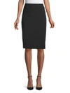 Dkny Long Pencil Skirt In Black