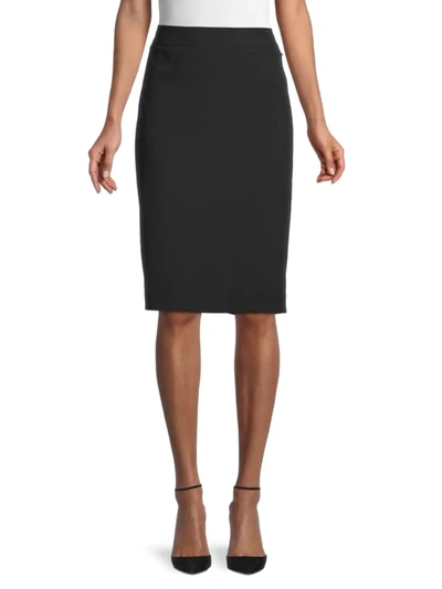 Dkny Long Pencil Skirt In Black