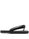 Yume Yume Padded-strap Square Flip-flops In Black
