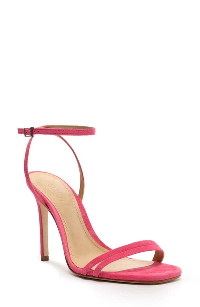Schutz Altina Ankle Strap Sandal In Vibrant Pink