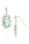 Kendra Scott Lee Beaded Drop Earrings In Gold Sea Green