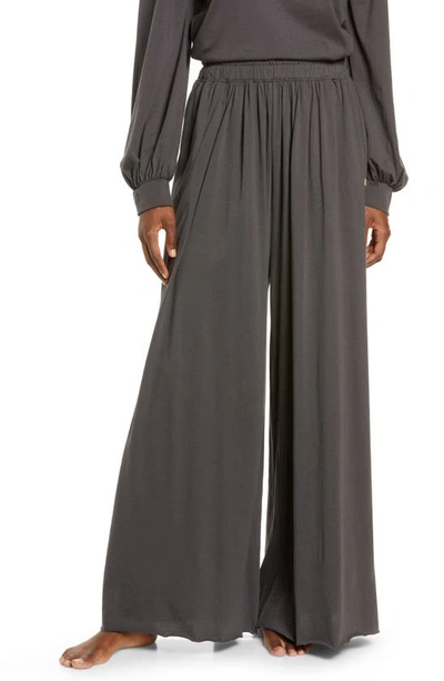 Lunya Organic Pima Cotton Wide Leg Pants In Meditative Grey