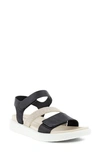 Ecco Womens Adjustable Leather Ankle Strap In Black