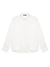 Maje Maja Silk Button-up Blouse In White