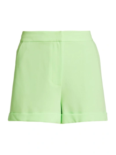 Cinq À Sept Elaine Crepe Shorts In Bright Mint