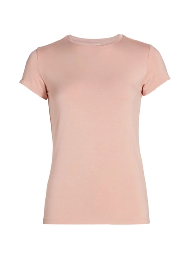 L Agence Ressi Crewneck Tee In Rose Pink