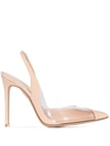 Gianvito Rossi Pointed-toe Slingback Pumps In Neutrals