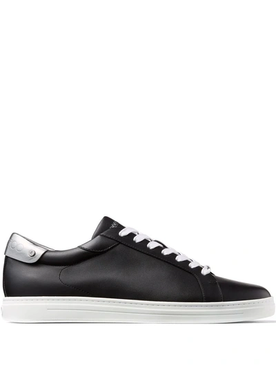 Jimmy Choo Rome/m Leather Trainers In Black