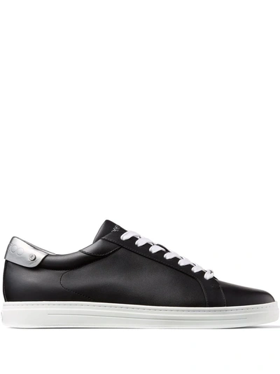 Jimmy Choo Rome/m Leather Sneakers In Schwarz