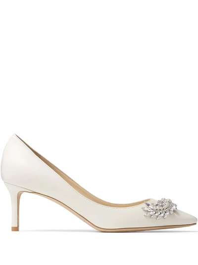 Jimmy Choo Romy 60 Crystal-embellished Pumps In White