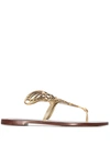 SOPHIA WEBSTER TALULAH BUTTERFLY-EMBELLISHED FLAT SANDALS