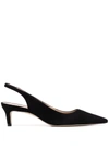 Stuart Weitzman Stuart 60mm Slingback Pointed-toe Pumps In Schwarz