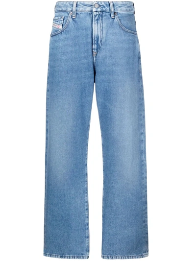 Diesel Mid-waist Cropped Jeans In Blau