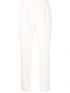 Brunello Cucinelli Cropped Slim-fit Trousers In Nude