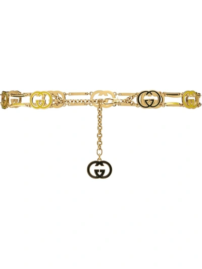 Gucci Chain Belt With Interlocking G In Gold