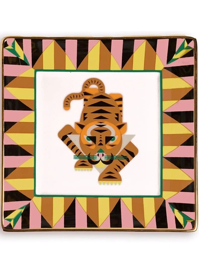 La Doublej Tiger-print Porcelain Trinket Tray