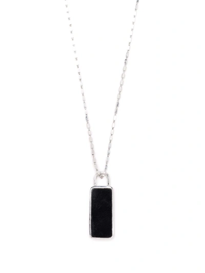 Missoma Fused Onyx Pendant Necklace In Silber