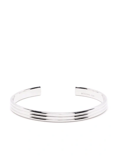 Missoma Fused Triple Ridge Cuff Bracelet In Silber