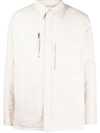 Helmut Lang Multi-pocket Quilted Shirt Jacket In Nude