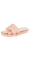 Tory Burch Logo-embossed Bubble Jelly Slides In Meadowsweet