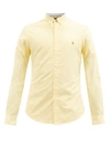 Polo Ralph Lauren Logo-embroidered Cotton-oxford Shirt In Yellow Oxford