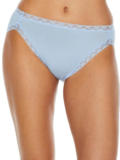 Natori Bliss French Cut Brief Panty Underwear With Lace Trim In Skyfall