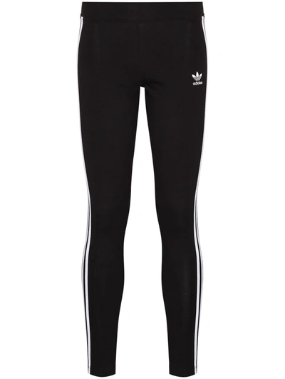 Adidas Originals Three Stripe Leggings In Black