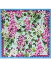 Dolce & Gabbana Bluebell-print Twill Scarf (70 X 70) In Green