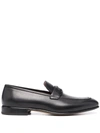 Ferragamo Madison Leather Penny Loafers In Schwarz