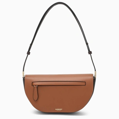 Burberry Camel/dark Brown Olympia Shoulder Bag In Beige