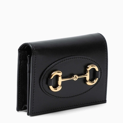 Gucci Black  Horsebit 1955 Card Holder