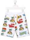 STELLA MCCARTNEY GRAPHIC-PRINT DRAWSTRING SHORTS