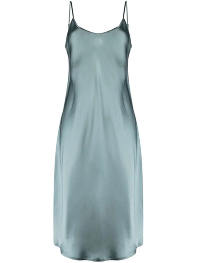 La Perla Scoop-neck Satin Cami Nightdress In Green