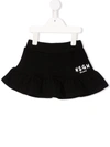 Msgm Babies' Mini Jogging Skirt With Logo In Black
