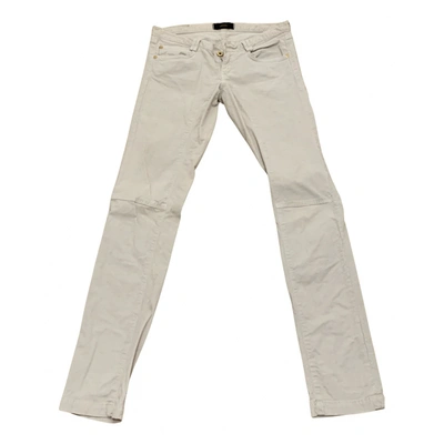 Pre-owned Mauro Grifoni Straight Pants In Beige