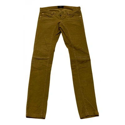Pre-owned Mauro Grifoni Straight Pants In Camel