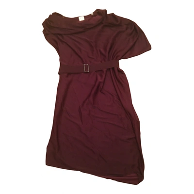 Pre-owned Halston Heritage Dress In Burgundy