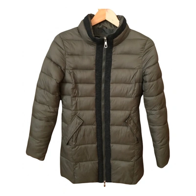 Pre-owned Guess Puffer In Green