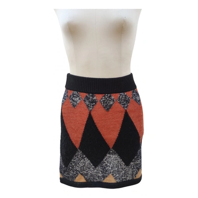 Pre-owned Hoss Intropia Wool Mini Skirt In Multicolour