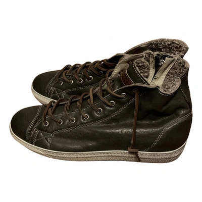 Pre-owned Stokton Trainers In Brown