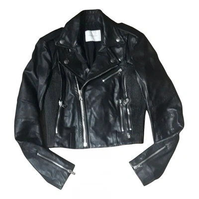 Pre-owned Pierre Balmain Leather Jacket In Black