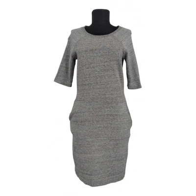 Pre-owned Ganni Mid-length Dress In Grey