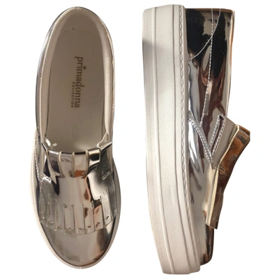 Pre-owned Prima Donna Patent Leather Flats In Silver